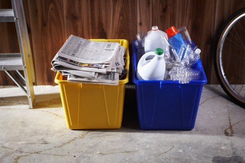 Recycling facility processing construction waste materials