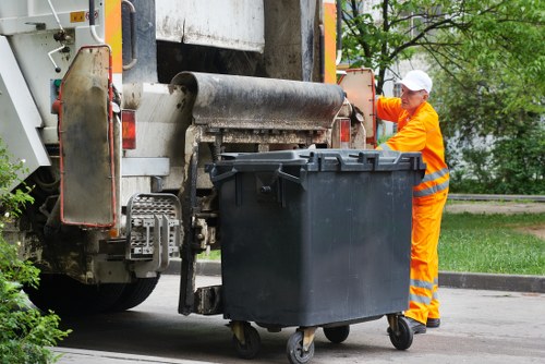 Eco-friendly builders waste removal process in action