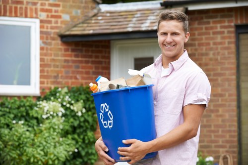 Professional team collecting garden waste from a Forest Gate garden